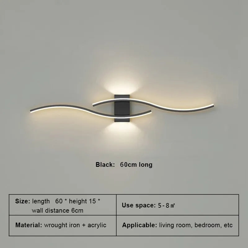 DARHYN Minimalist LED Strip Wall Lamp - Smart Dimmable Modern Wall Light