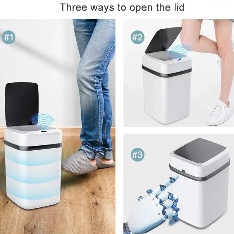 Smart Touchless Trash Can 13L - Motion Sensor Waste Bin