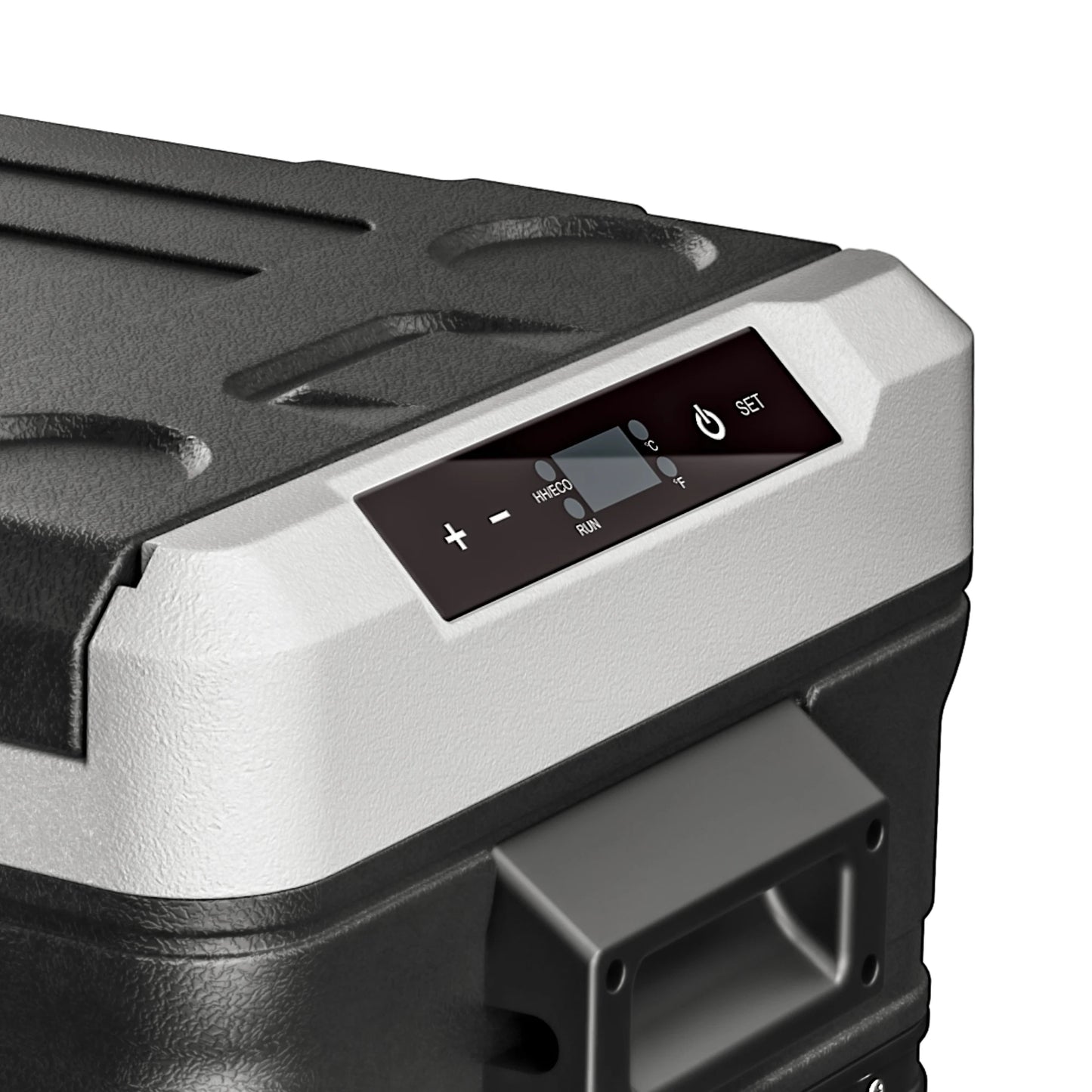 SIMZLIFE 35L Car Portable Freezer 12V Refrigerator Cooler 12V/24V DC Fridge with Wheels 2 Baskets for Travel Truck Boat Camping