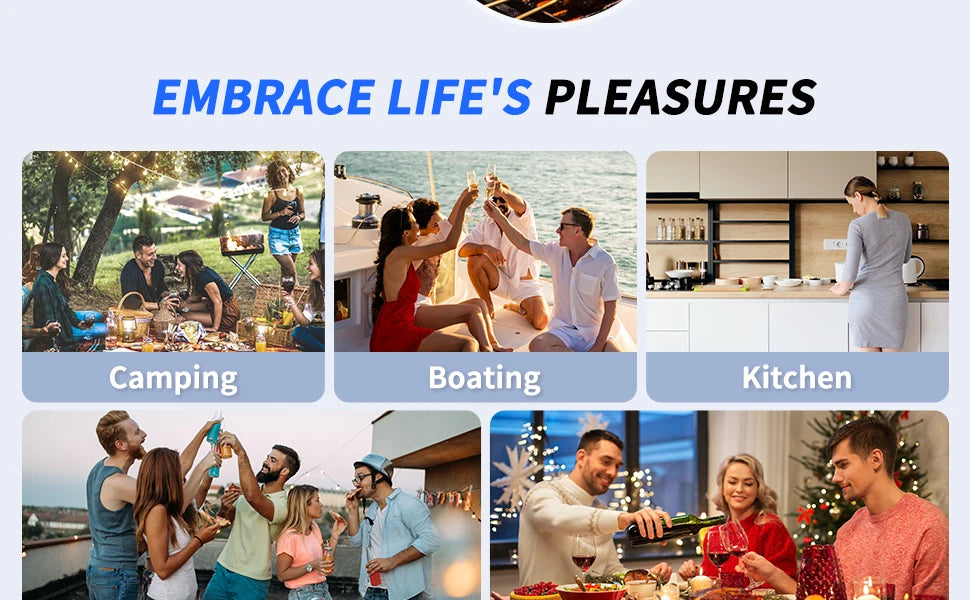 SIMZLIFE 35L Car Portable Freezer 12V Refrigerator Cooler 12V/24V DC Fridge with Wheels 2 Baskets for Travel Truck Boat Camping