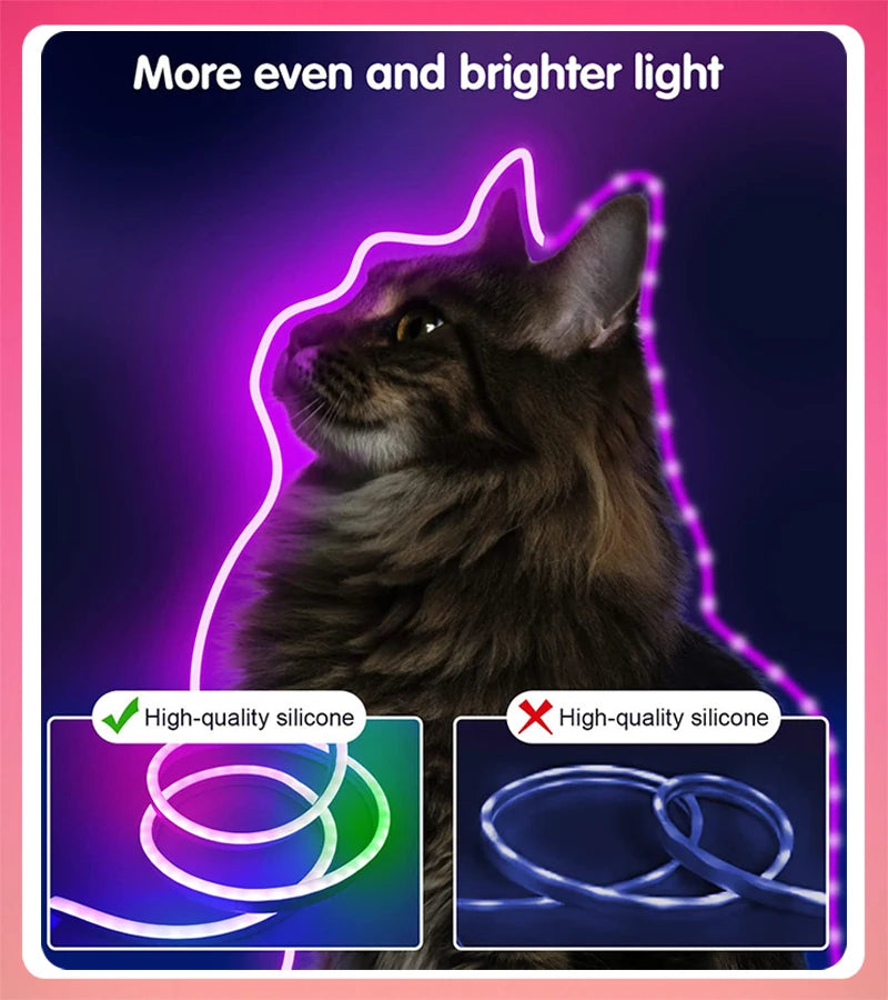 TUYA Smart RGBIC Neon LED Strip Lights | Music Sync | App & Voice Control | IP65 Waterproof