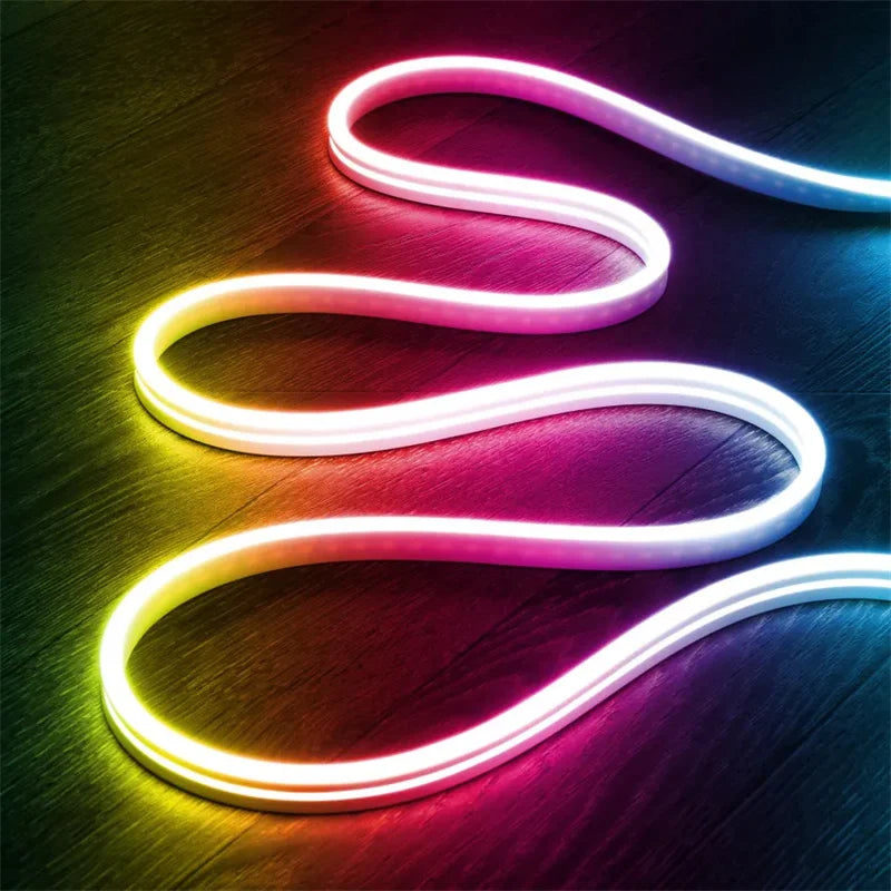 TUYA Smart RGBIC Neon LED Strip Lights | Music Sync | App & Voice Control | IP65 Waterproof