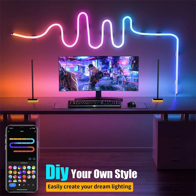 TUYA Smart RGBIC Neon LED Strip Lights | Music Sync | App & Voice Control | IP65 Waterproof