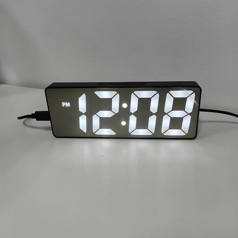NieNie Digital LED Alarm Clock - Voice Control with Temperature Display