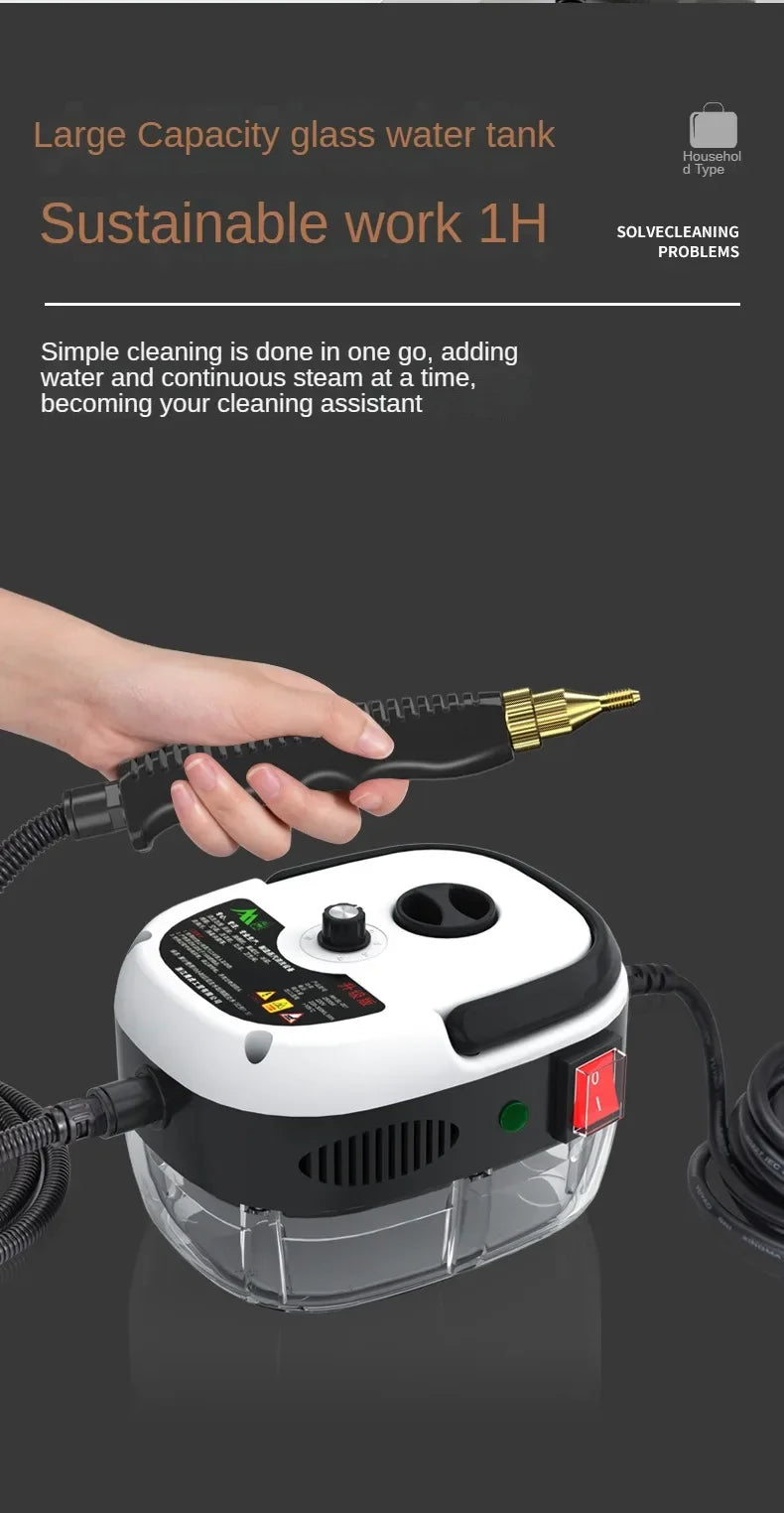 2025 New 1500W handheld steam cleaner Suitable for kitchen Bathroom Air conditioning Steam cleaning tools Portable steam cleaner