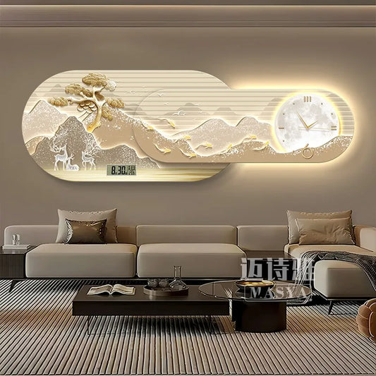 Unique Minimalist Wall Clock Night Light Unique Design Oversized Usa European Wall Clock Kitchen Modern Metal Horloge Decor