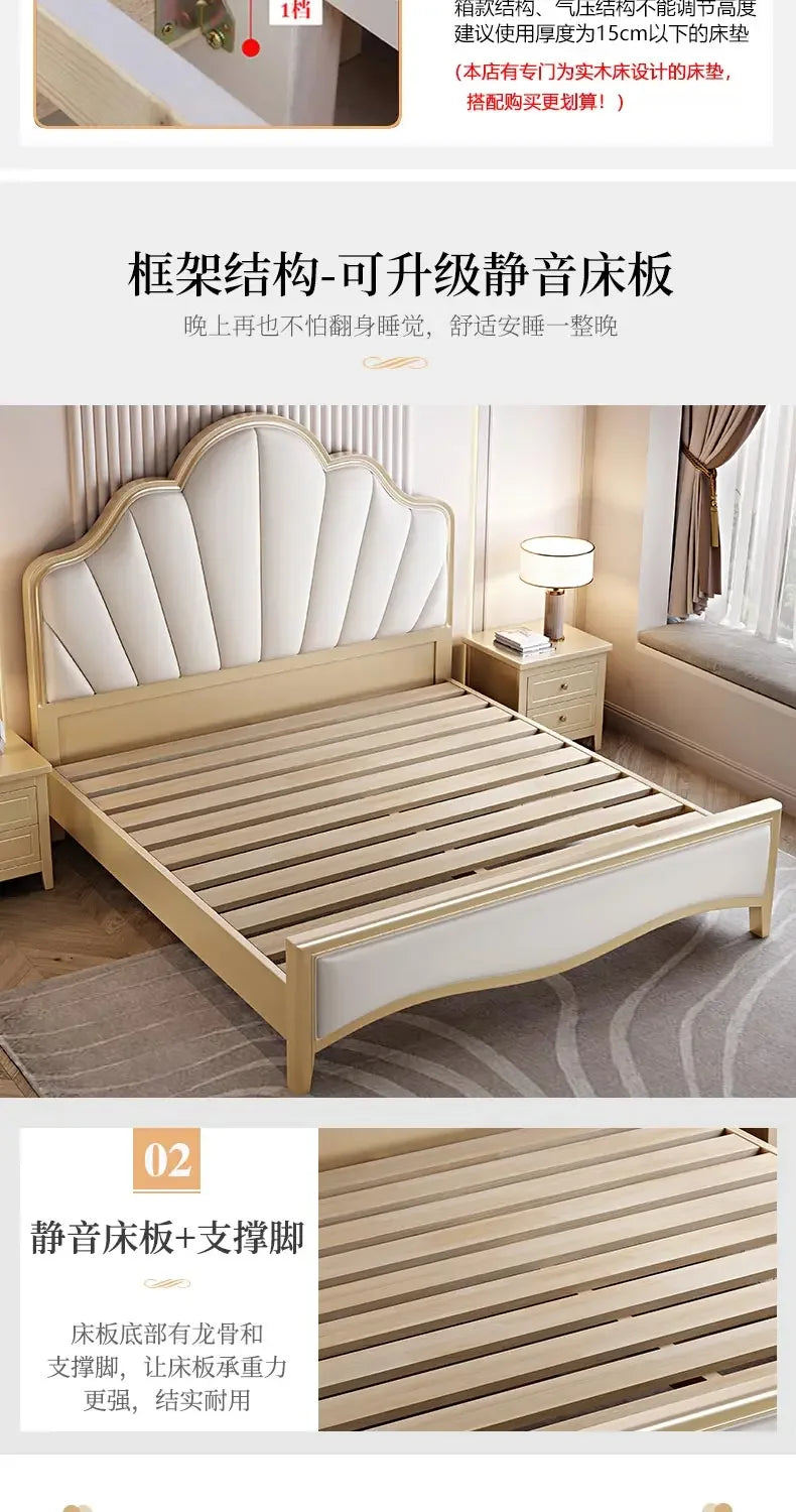 Design Double Bed Frame Sale Wooden Adult Modern Bases Bed Frames Bedroom Headboards Muebles De Dormitorio Home Furniture