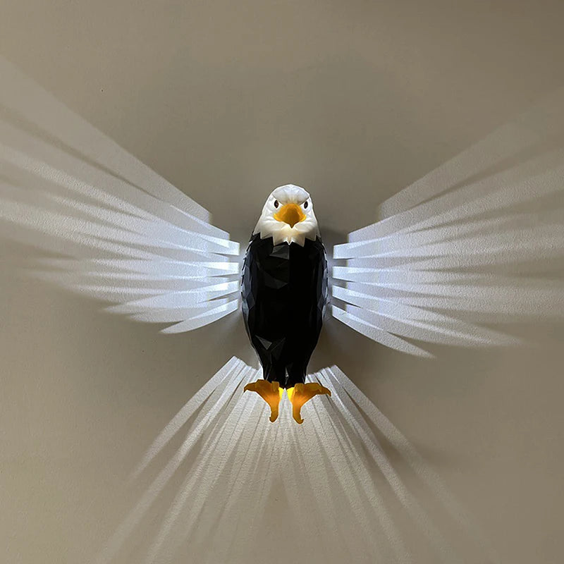 Eagle Wall Lamp – 3D Sculptural Night Light for Home Decor