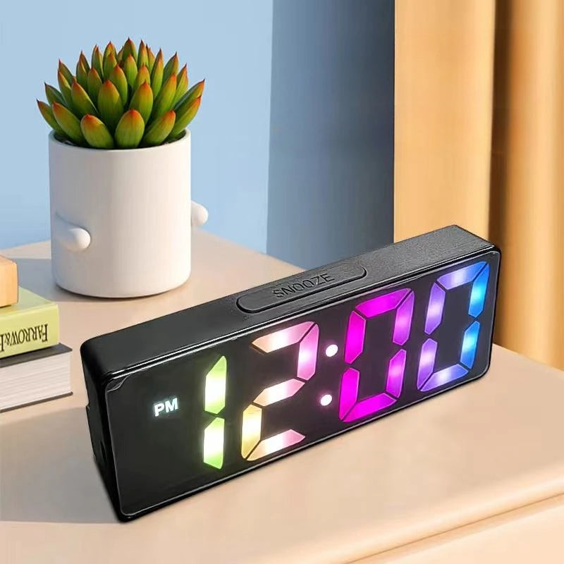 NieNie Digital LED Alarm Clock - Voice Control with Temperature Display