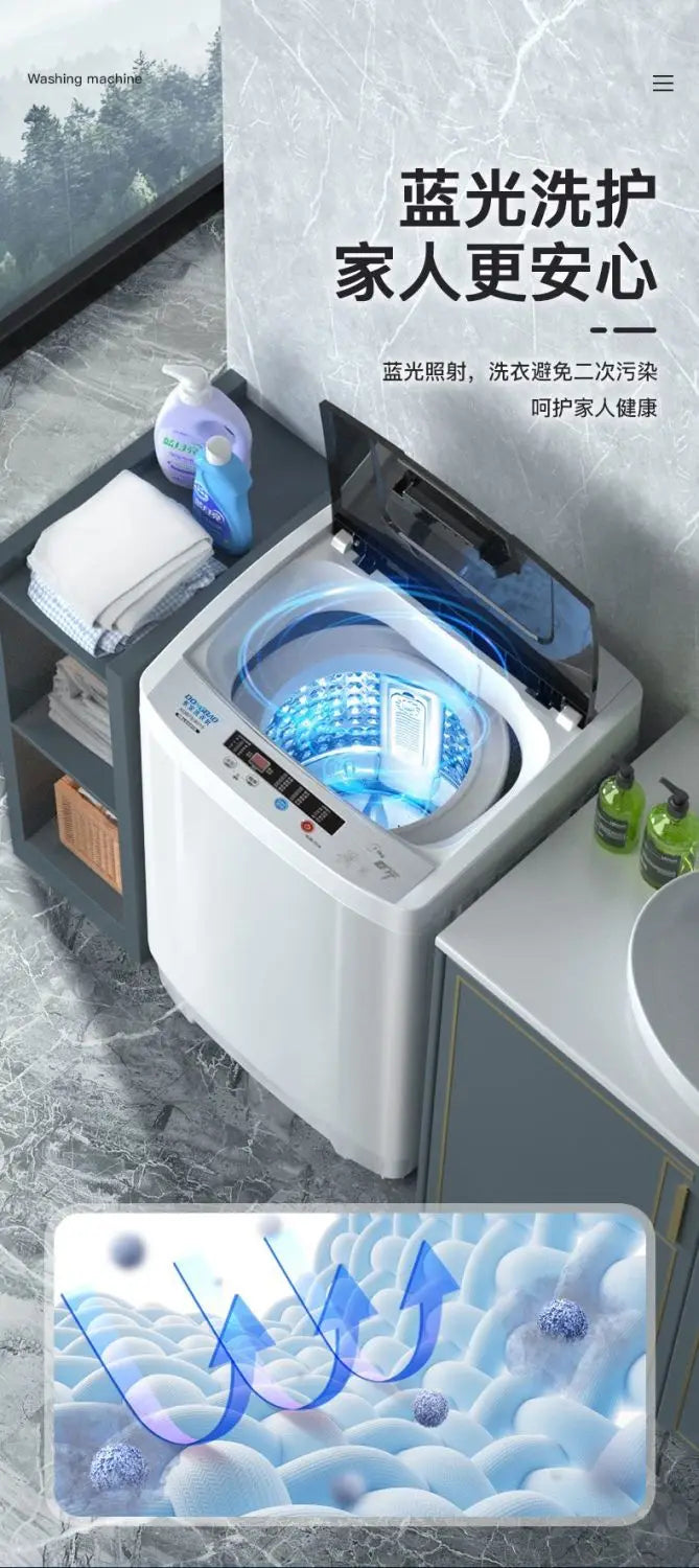 Automatic Washing Machine Large Capacity Household Dormitory Single Pulsator Rental Room  portable washing machine