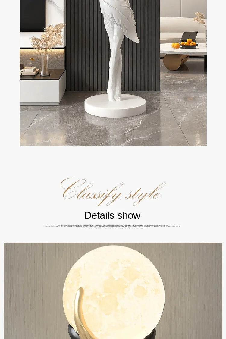 Home Decor Abstract Girl Statues Floor Decor Living Room Large Welcome Sculptures Artistic Ornaments Housewarming Gift Figurines