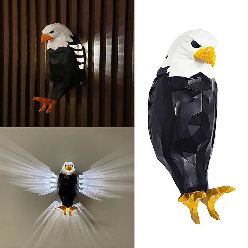 Eagle Wall Lamp – 3D Sculptural Night Light for Home Decor