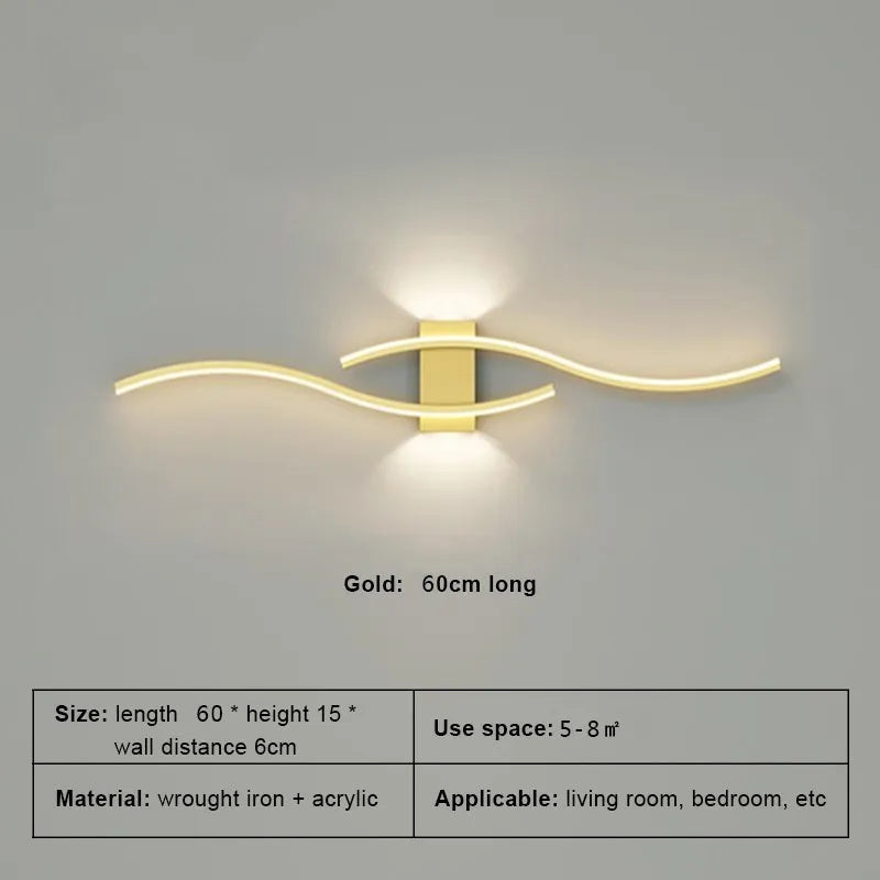 DARHYN Minimalist LED Strip Wall Lamp - Smart Dimmable Modern Wall Light