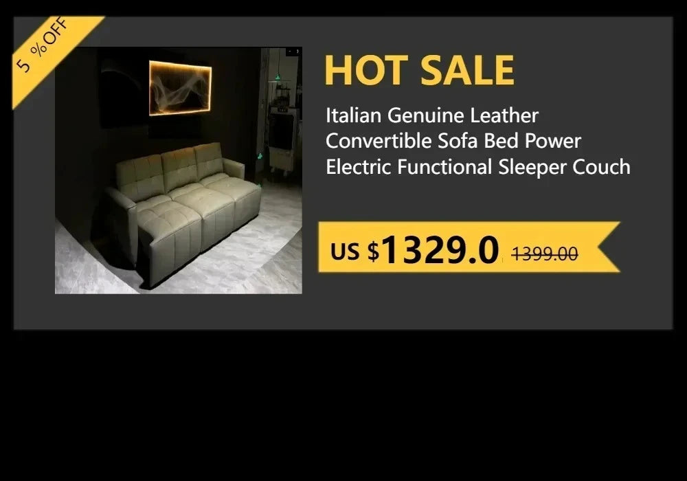 Premium Italian Genuine Leather Sectional Sofa Sets Couch Sofas with USB and Bluetooth Speaker - MANBAS Living Room Furniture