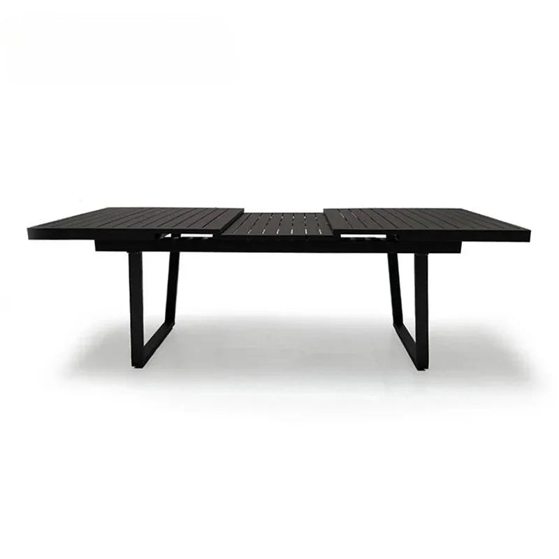 Outdoor Garden Sets Waterpoof Durable Extending square Aluminum Patio Table and Chairs Patio Furniture Sets Outdoor Dining Set