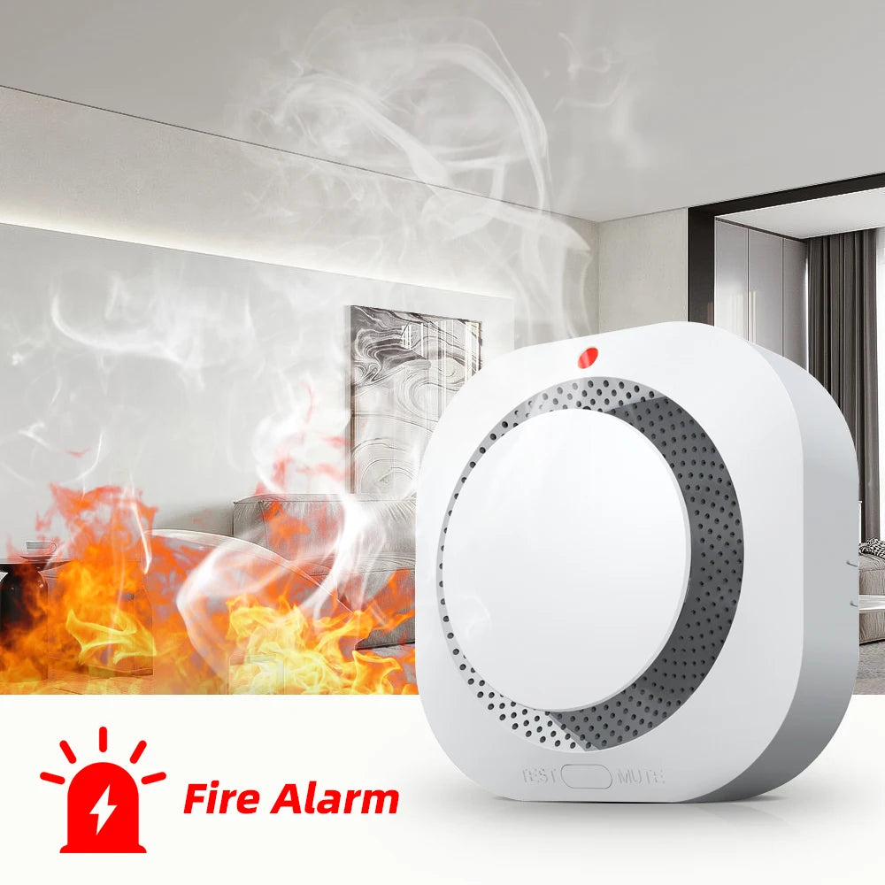 Smart Wireless Smoke Detector - Fire Alarm with 85dB Alert
