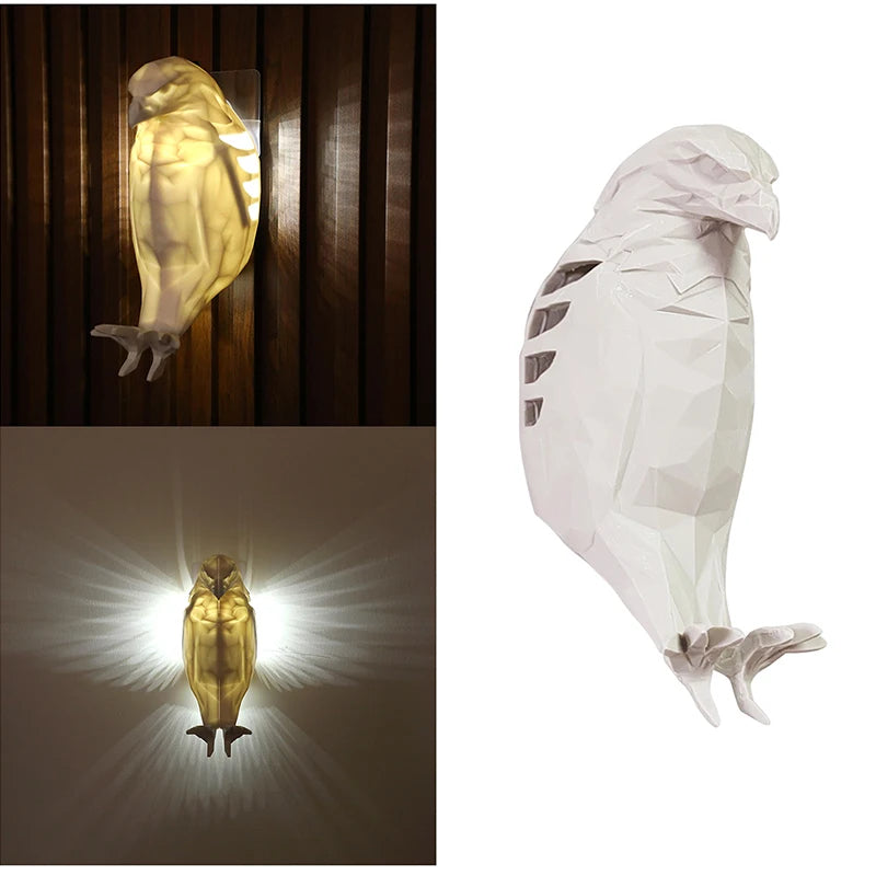 Eagle Wall Lamp – 3D Sculptural Night Light for Home Decor
