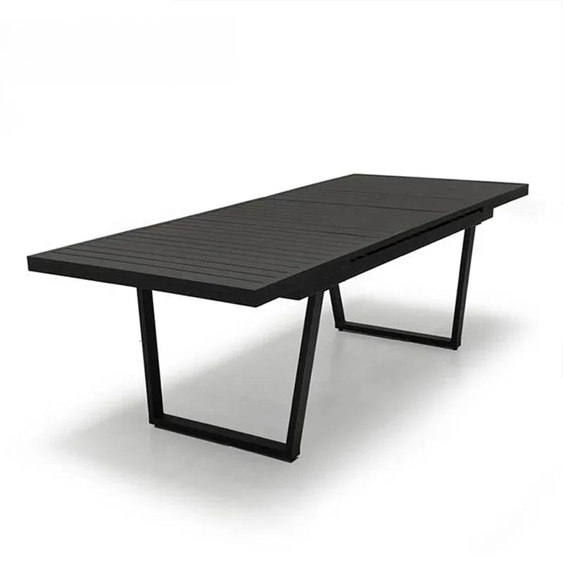 Outdoor Garden Sets Waterpoof Durable Extending square Aluminum Patio Table and Chairs Patio Furniture Sets Outdoor Dining Set