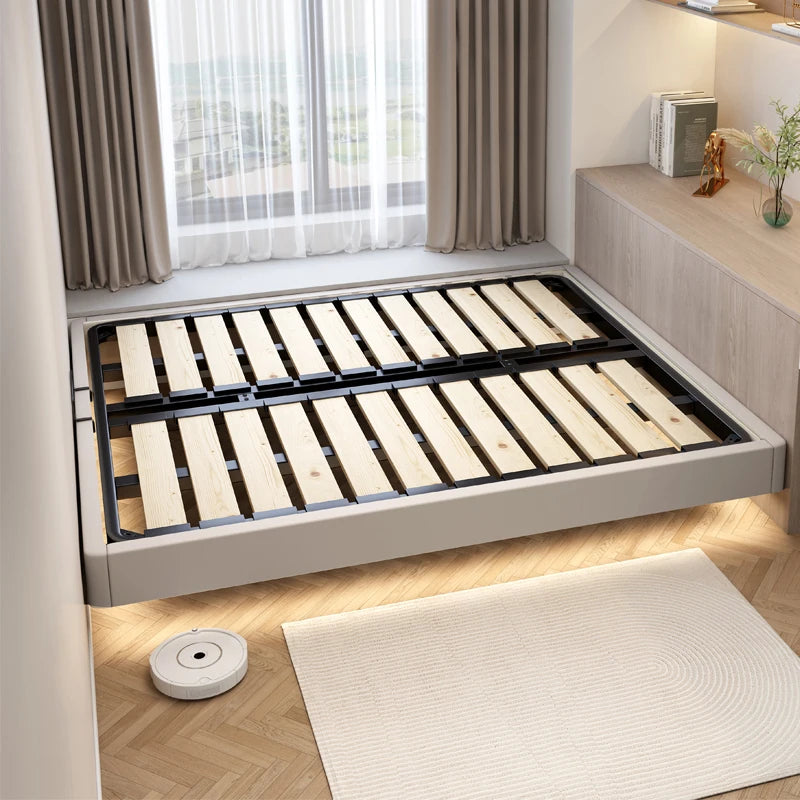 Individual Double Bed Frames Nordic Modern Minimalist Twin Double Bed Bases Wood Sleeping Luxury Cama Queen Size Hotel Furniture