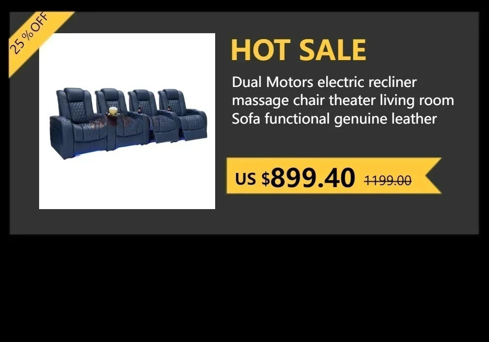 Premium Italian Genuine Leather Sectional Sofa Sets Couch Sofas with USB and Bluetooth Speaker - MANBAS Living Room Furniture