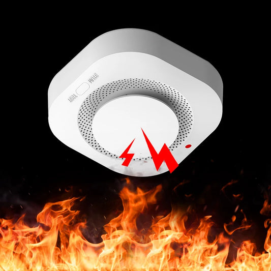 Smart Wireless Smoke Detector - Fire Alarm with 85dB Alert
