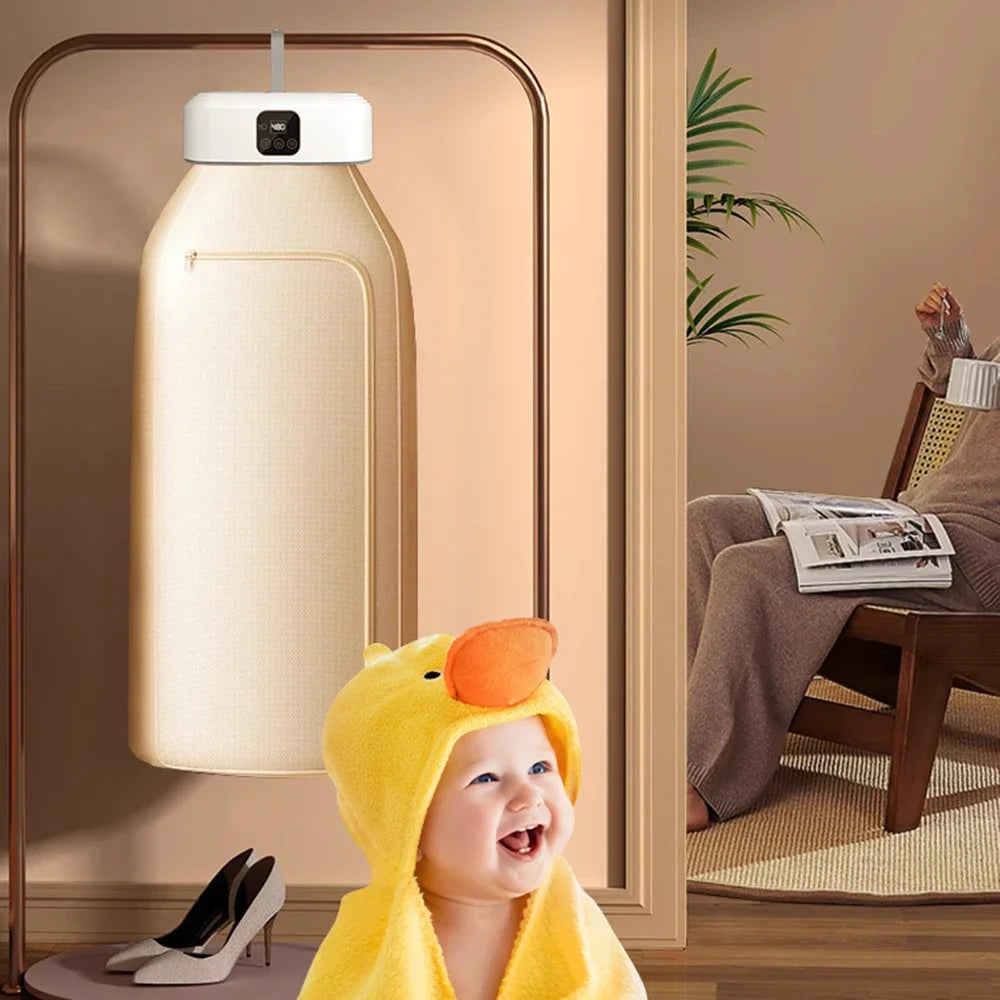 Portable Clothes Dryer,Portable Dryer for Apartments Home Travel RVs,Compact Foldable Mini Electric Laundry Dryer with Dryer Bag