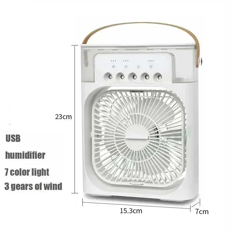 3-in-1 Portable Air Cooler - Mini Fan, Humidifier & LED Night Light