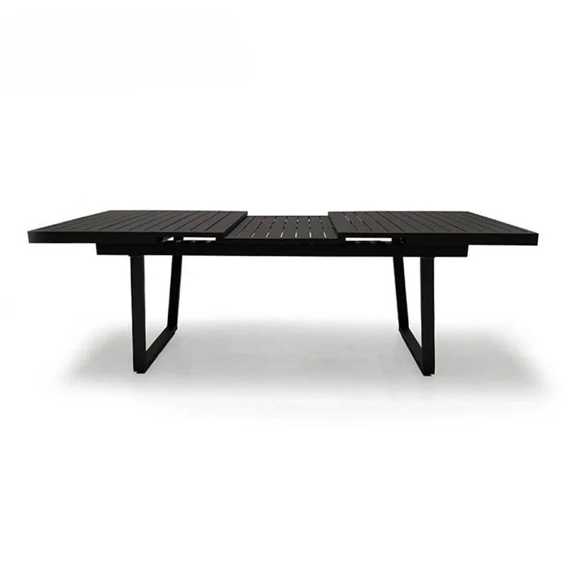 Outdoor Garden Sets Waterpoof Durable Extending square Aluminum Patio Table and Chairs Patio Furniture Sets Outdoor Dining Set