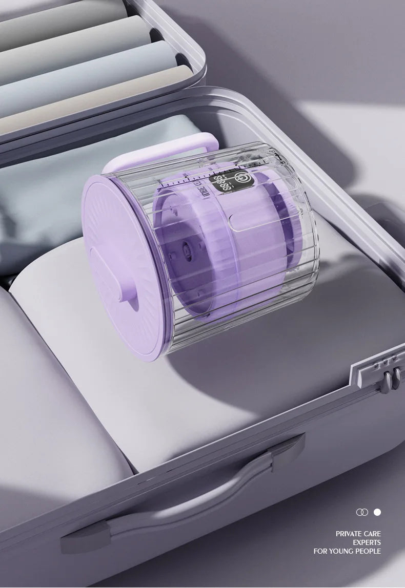 Mini Power Washer 7000 mAh USB Rechargeable for Travel Socks Underwear Underwear Wireless Portable Clothes Washing Cup 2.5L