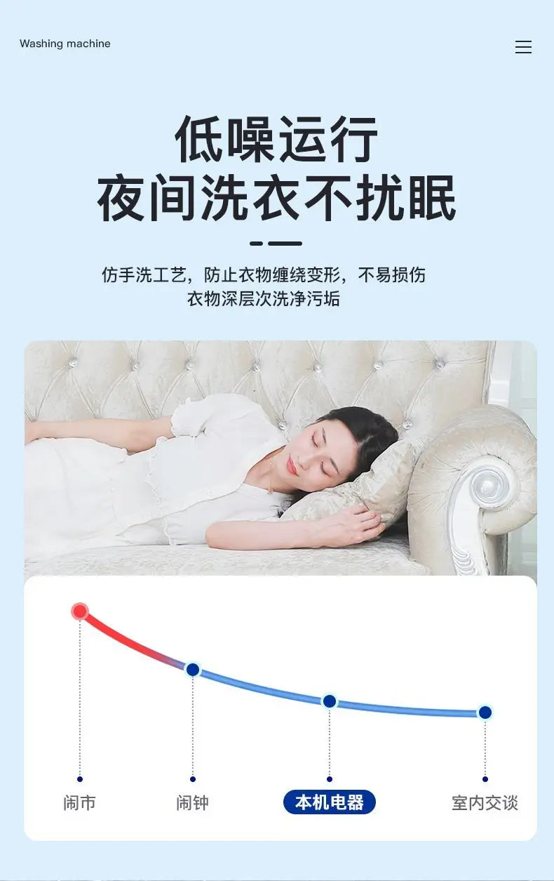 Automatic Washing Machine Large Capacity Household Dormitory Single Pulsator Rental Room  portable washing machine