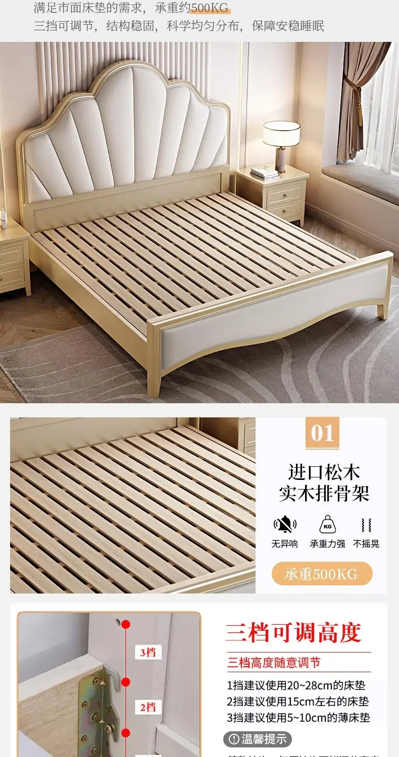 Design Double Bed Frame Sale Wooden Adult Modern Bases Bed Frames Bedroom Headboards Muebles De Dormitorio Home Furniture
