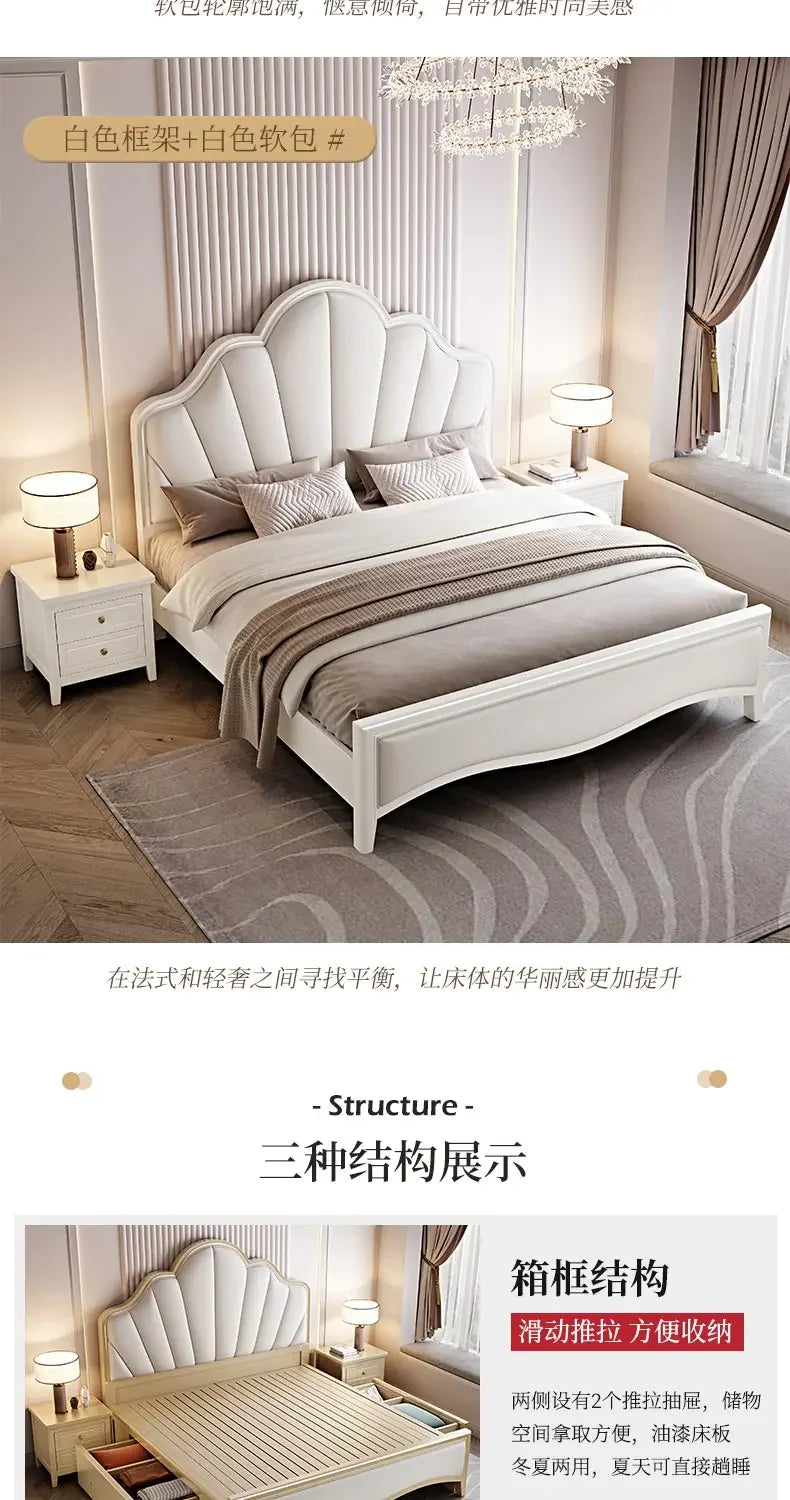 Design Double Bed Frame Sale Wooden Adult Modern Bases Bed Frames Bedroom Headboards Muebles De Dormitorio Home Furniture