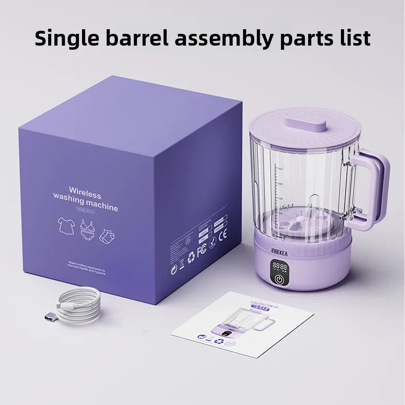 Mini Power Washer 7000 mAh USB Rechargeable for Travel Socks Underwear Underwear Wireless Portable Clothes Washing Cup 2.5L