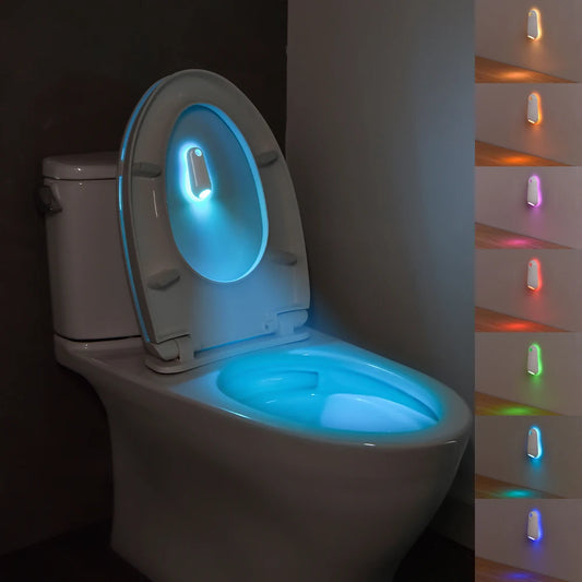 Motion Sensor Toilet Night Light - 7-Color RGB LED Bowl Light