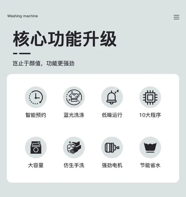 Automatic Washing Machine Large Capacity Household Dormitory Single Pulsator Rental Room  portable washing machine