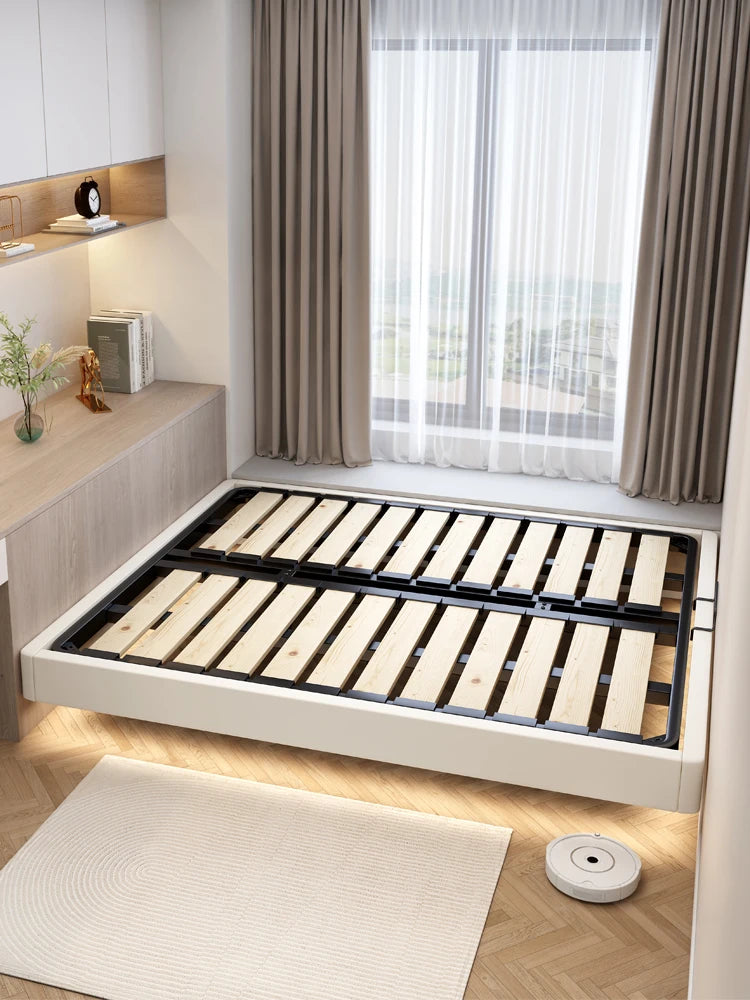 Individual Double Bed Frames Nordic Modern Minimalist Twin Double Bed Bases Wood Sleeping Luxury Cama Queen Size Hotel Furniture