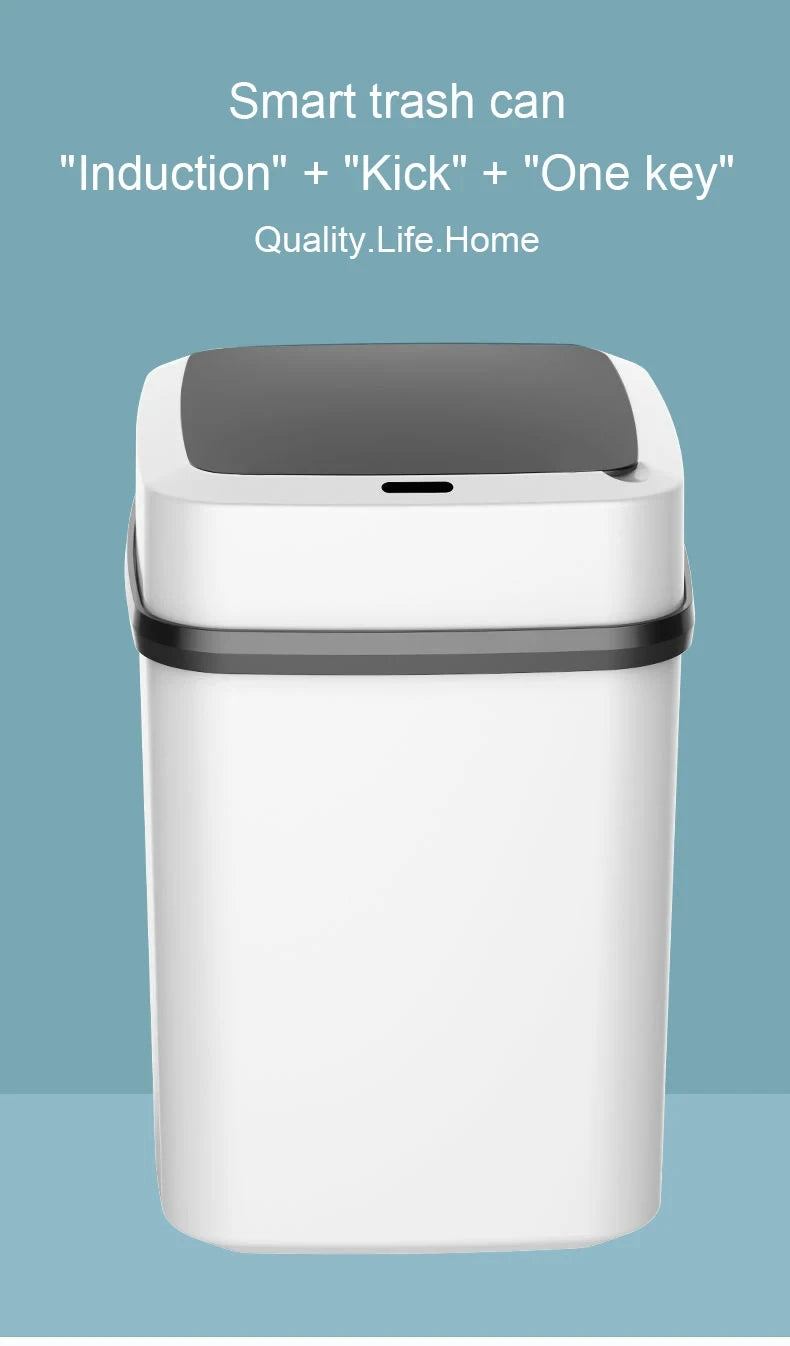 Smart Touchless Trash Can 13L - Motion Sensor Waste Bin