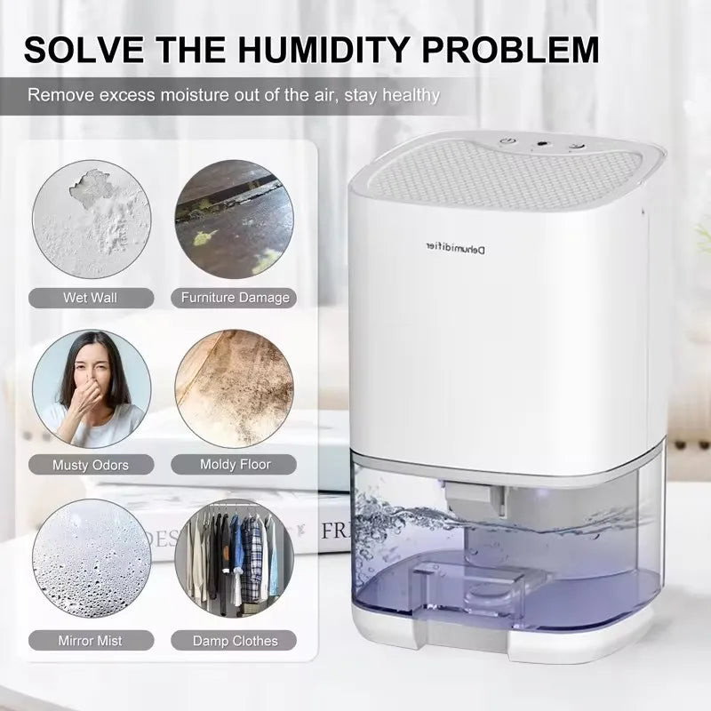 Smart Portable Air Purifier & Dehumidifier - Silent Multi-Function Home Air Treatment Device