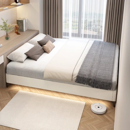 Individual Double Bed Frames Nordic Modern Minimalist Twin Double Bed Bases Wood Sleeping Luxury Cama Queen Size Hotel Furniture