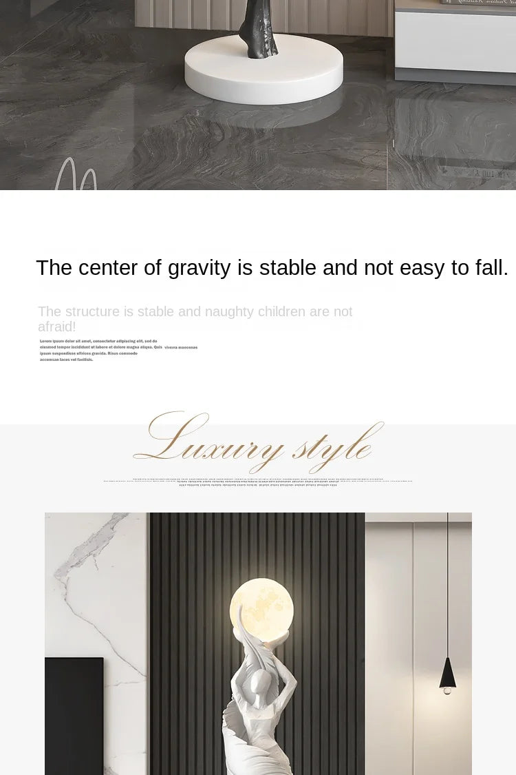 Home Decor Abstract Girl Statues Floor Decor Living Room Large Welcome Sculptures Artistic Ornaments Housewarming Gift Figurines