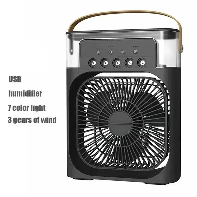 3-in-1 Portable Air Cooler - Mini Fan, Humidifier & LED Night Light