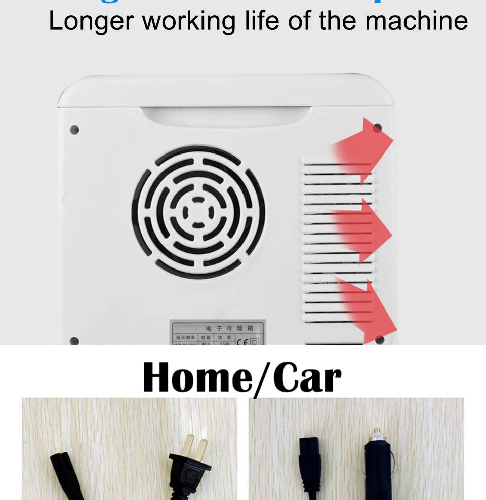 10 liters mini refrigerator car home dual-use car refrigerator car heating and cooling box dormitory insulin refrigerator