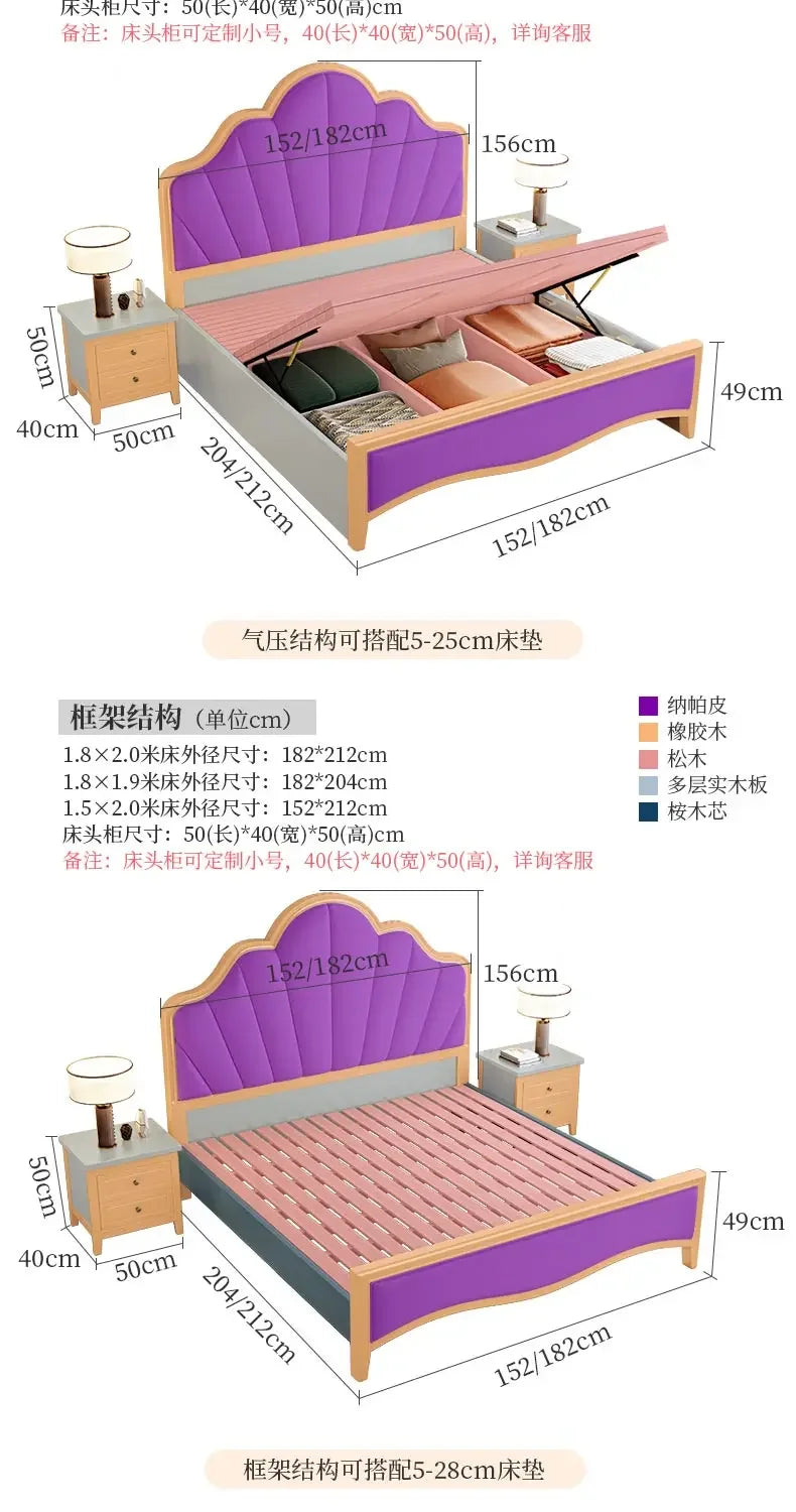 Design Double Bed Frame Sale Wooden Adult Modern Bases Bed Frames Bedroom Headboards Muebles De Dormitorio Home Furniture