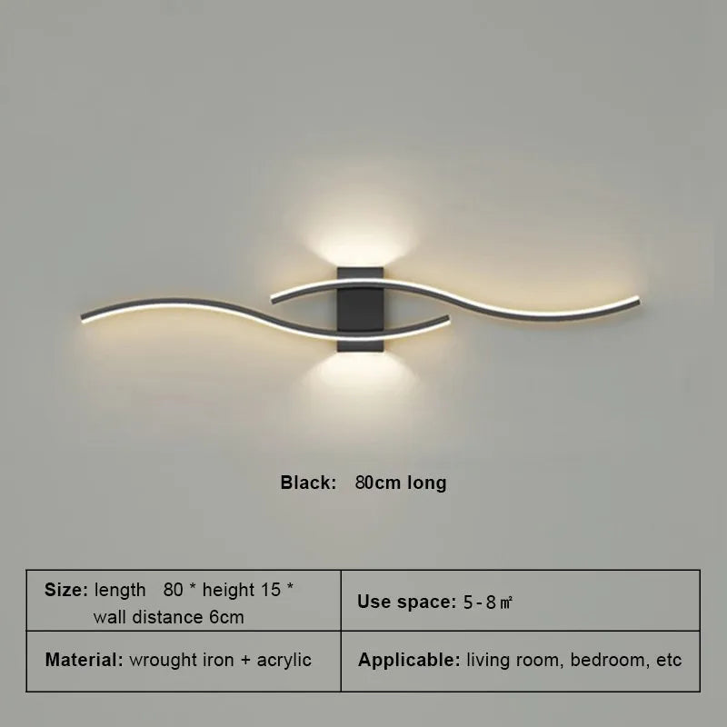 DARHYN Minimalist LED Strip Wall Lamp - Smart Dimmable Modern Wall Light