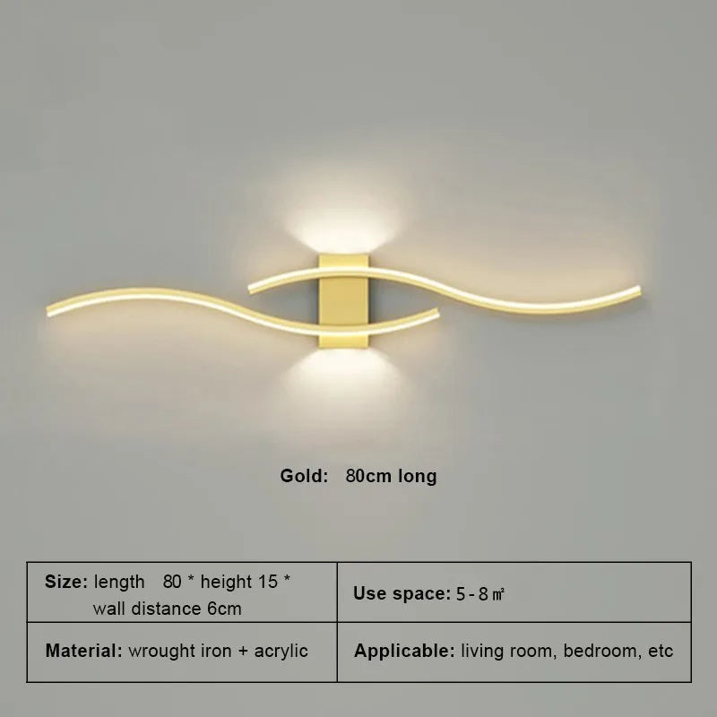 DARHYN Minimalist LED Strip Wall Lamp - Smart Dimmable Modern Wall Light