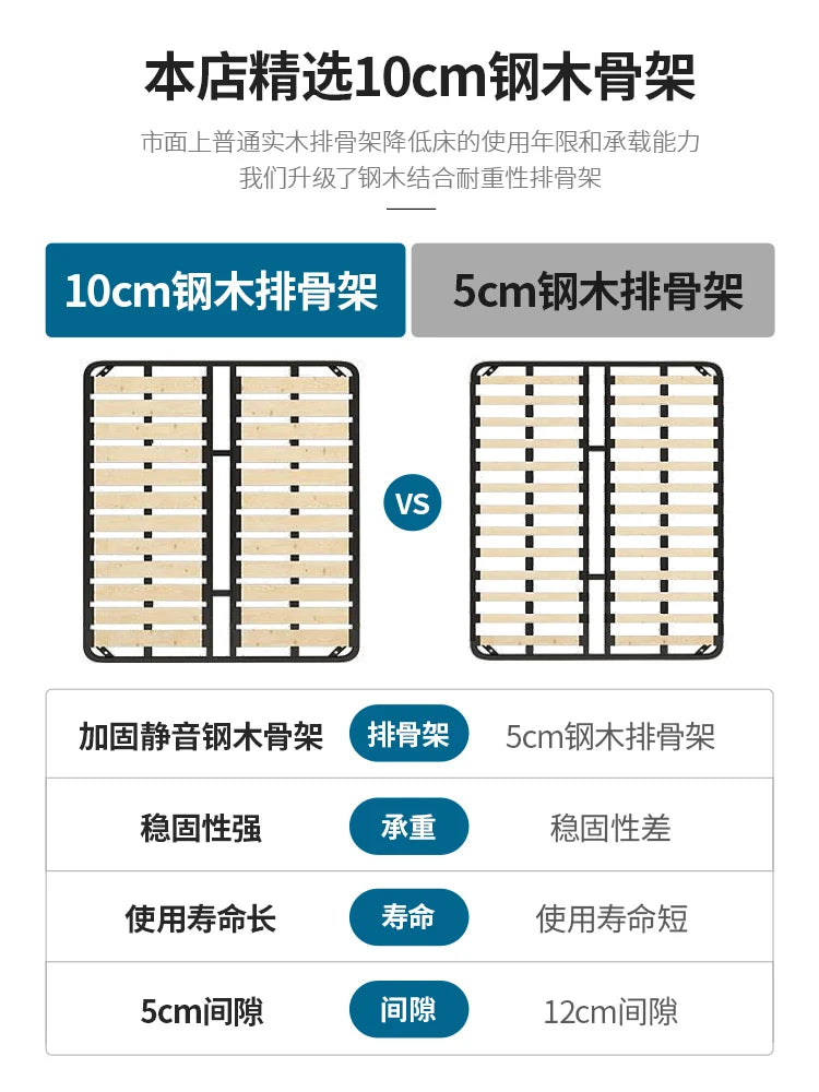 Individual Double Bed Frames Nordic Modern Minimalist Twin Double Bed Bases Wood Sleeping Luxury Cama Queen Size Hotel Furniture