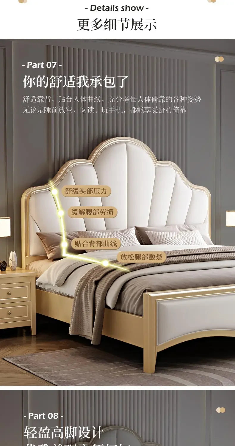 Design Double Bed Frame Sale Wooden Adult Modern Bases Bed Frames Bedroom Headboards Muebles De Dormitorio Home Furniture