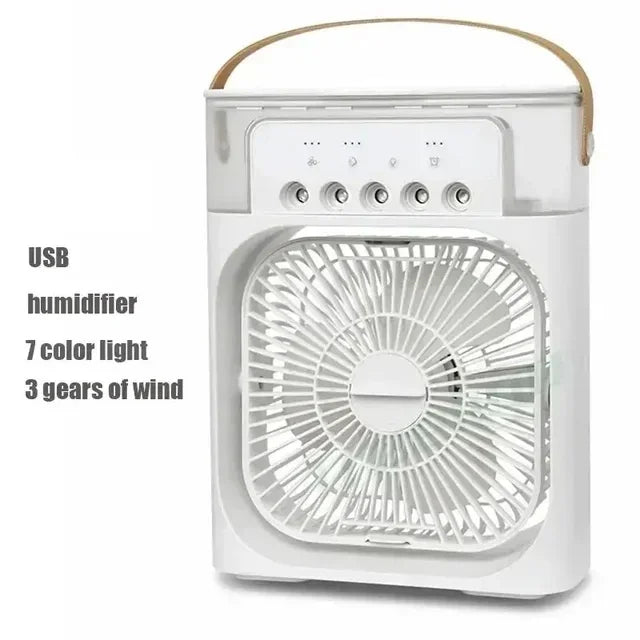 3-in-1 Portable Air Cooler - Mini Fan, Humidifier & LED Night Light