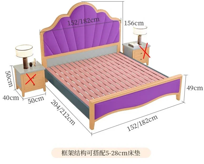 Design Double Bed Frame Sale Wooden Adult Modern Bases Bed Frames Bedroom Headboards Muebles De Dormitorio Home Furniture