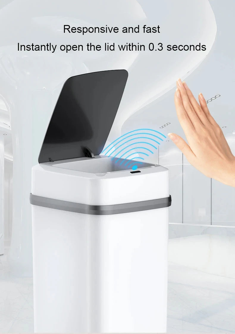 Smart Touchless Trash Can 13L - Motion Sensor Waste Bin